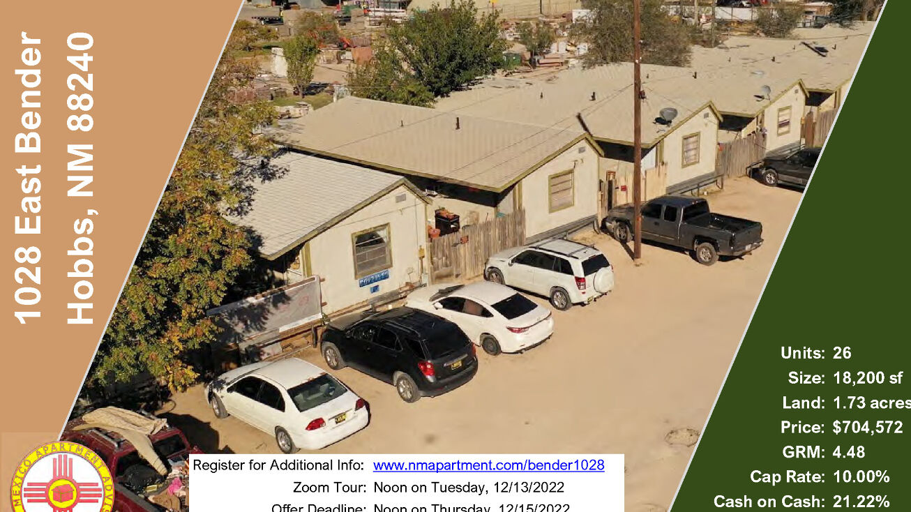 1038 E Bender Blvd, Hobbs, NM 88240 Multifamily Property for Sale