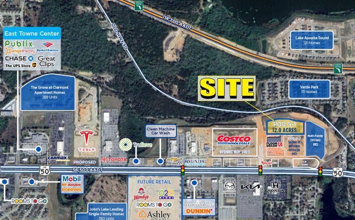 Pictures of Land property located at State Road 50 and Plaza Collina Blvd, Clermont, FL 34711 for sales - image #1
