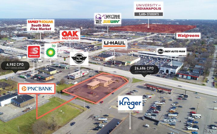 Pictures of Retail property located at 4030 S East St, Indianapolis, IN 46227 for comps - image #1