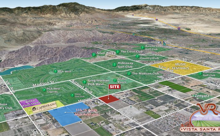 Pictures of Land property located at NEC Monroe St & Airport Blvd, La Quinta, CA 92274 for sales - image #1