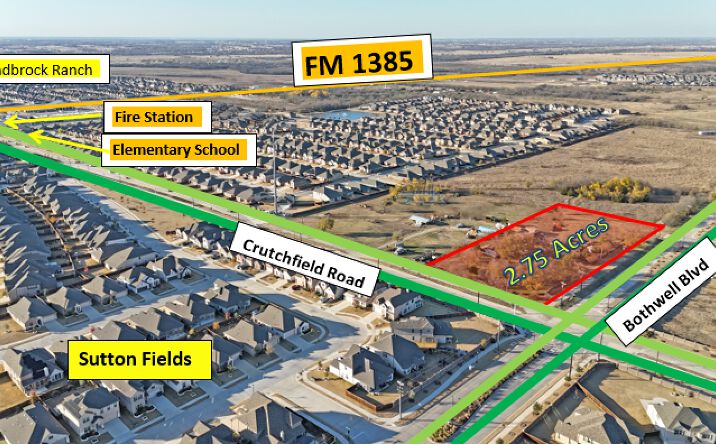 Pictures of Land property located at 6131 Crutchfield Rd, Celina, TX 76227 for sales - image #1