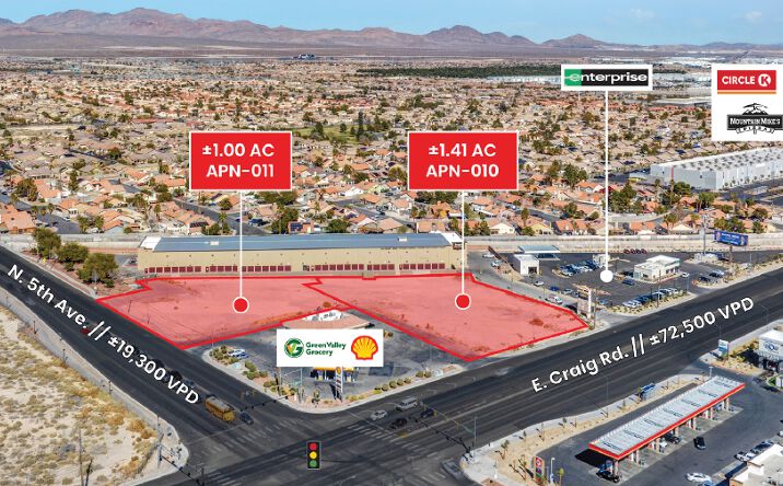 Pictures of Land property located at NEC E Craig Rd. & North 5th Street, North Las Vegas, NV 89032 for sales - image #1