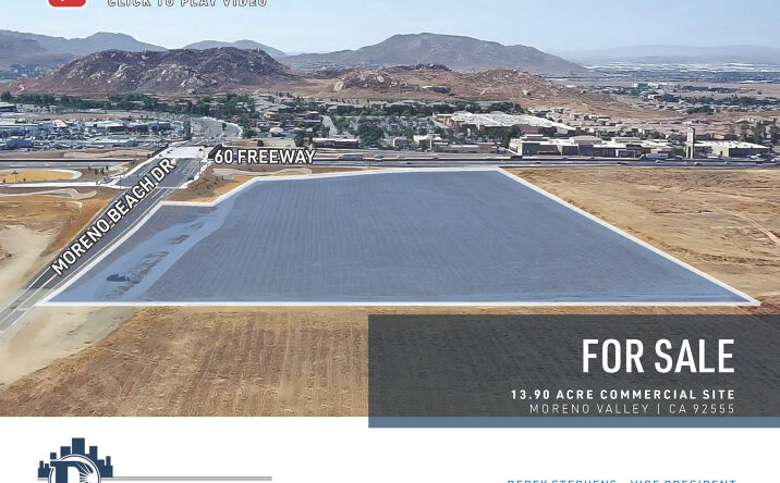 Pictures of Land property located at Moreno Beach Ave and Freeway 60, Moreno Valley, CA 92555 for sales - image #1