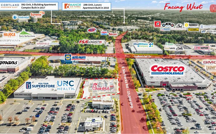 Pictures of Retail property located at 631 E Six Forks Rd, Raleigh, NC 27609 for comps - image #1