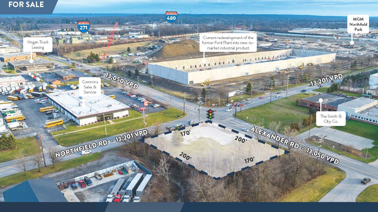 7580 Northfield Rd, Walton Hills, OH 44146 Land for Sale .78 AC