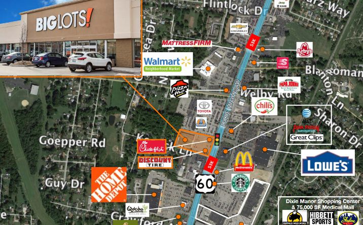 Pictures of Retail property located at 6650 Dixie Highway, Louisville, KY 40258 for comps - image #1