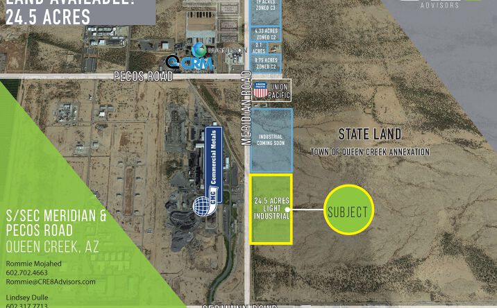 Pictures of Land property located at Meridian & Pecos Road, Queen Creek, AZ 85212 for sales - image #1