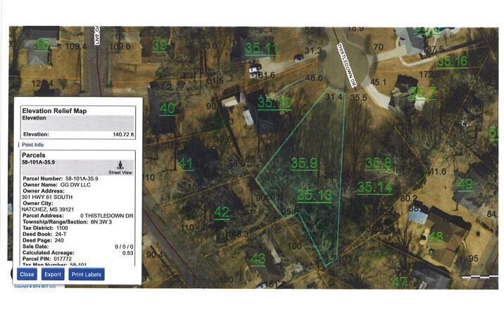 Pictures of Land property located at Lot 9 Thistledown Natchez, Natchez, MS 39120 for sales - image #1