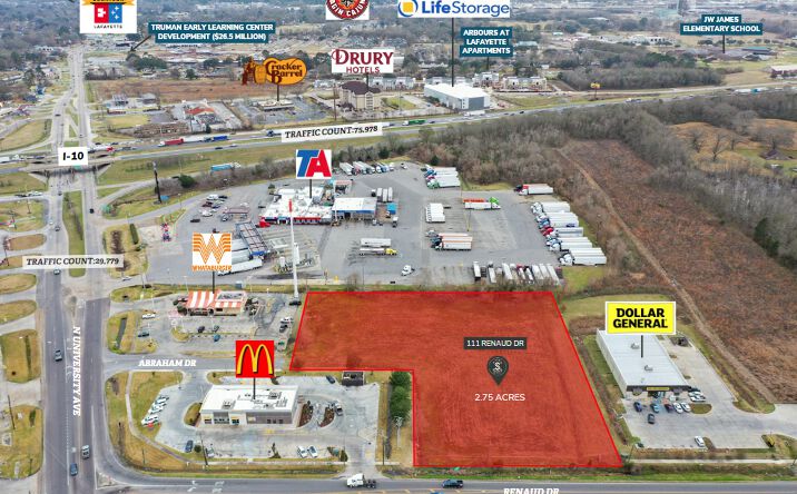 Pictures of Land property located at 111 Renaud Dr, Lafayette, LA 70507 for sales - image #1