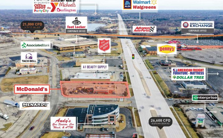 Pictures of Retail property located at 8100 W Brown Deer Rd, Milwaukee, WI 53223 for comps - image #1