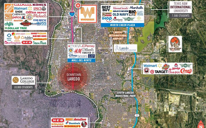 Pictures of Retail property located at 211 W Del Mar Blvd, Laredo, TX 78040 for comps - image #1