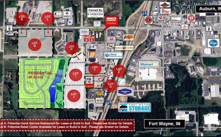 Pictures of Land property located at SWC of SR 8 and I-69, Auburn, IN 46706 for sales - image #1