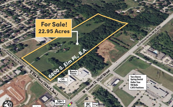 Pictures of Land property located at 6800 S Elm Pl, Broken Arrow, OK 74011 for sales - image #1