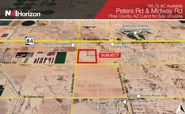 Pictures of Land property located at NEC Peters Rd & Midway Rd, Casa Grande, AZ 85193 for sales - image #1