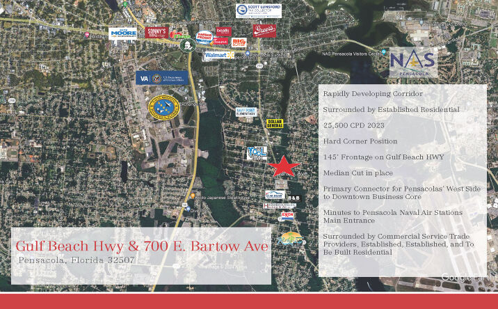 Pictures of Land property located at 700 Bartow Ave and Gulf Beach Hwy, Pensacola, FL 32507 for sales - image #1