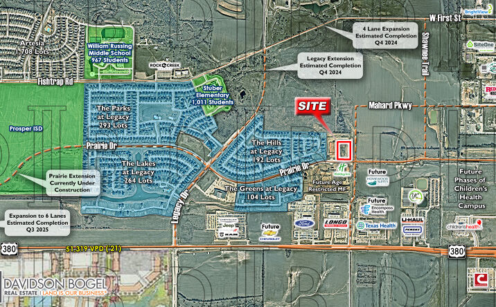 Pictures of Land property located at NWC - Mahard Pkwy. & Prairie Dr., Prosper, TX 75078 for sales - image #1