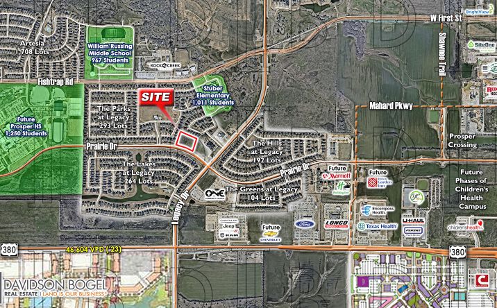 Pictures of Land property located at NWQ - Legacy Dr. & Prairie Dr, Prosper, TX 75078 for sales - image #1