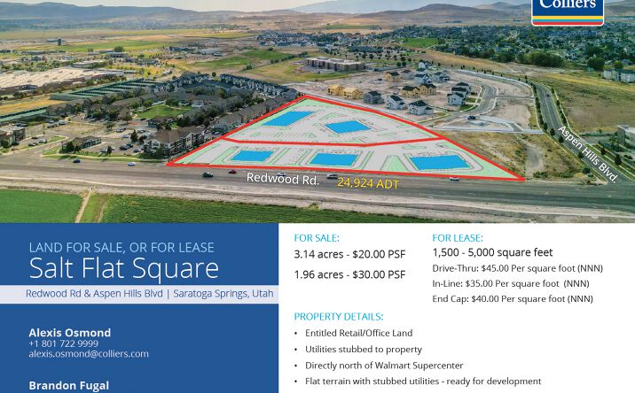 Pictures of Land property located at Redwood Road and Aspen Hills Blvd, Saratoga Springs, UT 84045 for comps - image #1