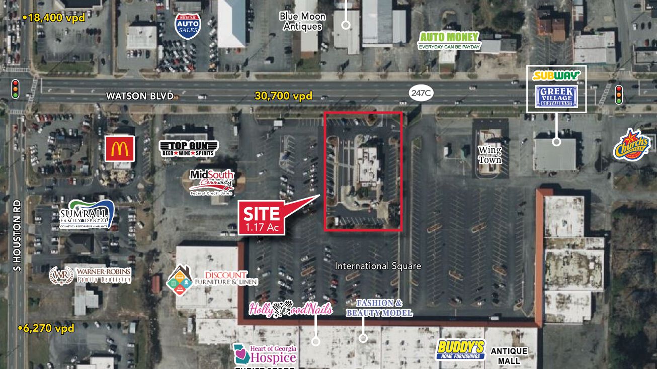 Pictures of Retail property located at 1867 Watson Blvd, Warner Robins, GA 31093 for sales - image #1