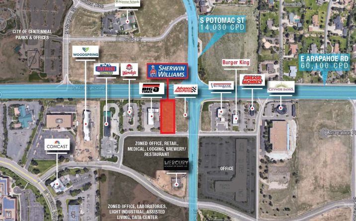 Pictures of Retail property located at 6701 S Potomac St, Centennial, CO 80112 for comps - image #1