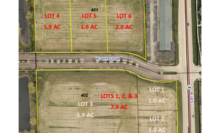 Pictures of Land property located at Dayfield Dr & Rte 59 Lots 1, 2, & 3 , Plainfield, IL 60586 for sales - image #1