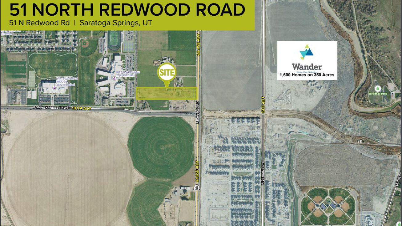 51 N Redwood Rd, Saratoga Springs, UT 84045 Land for Sale 51 N