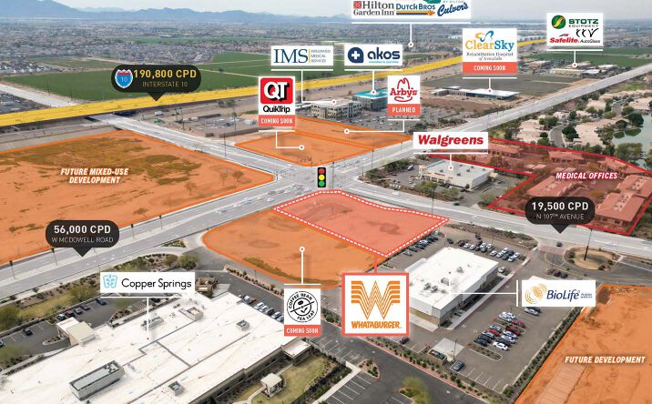 Pictures of Retail property located at NEC of West McDowell Rd & North 107th Ave, Avondale, AZ 85392 for comps - image #1