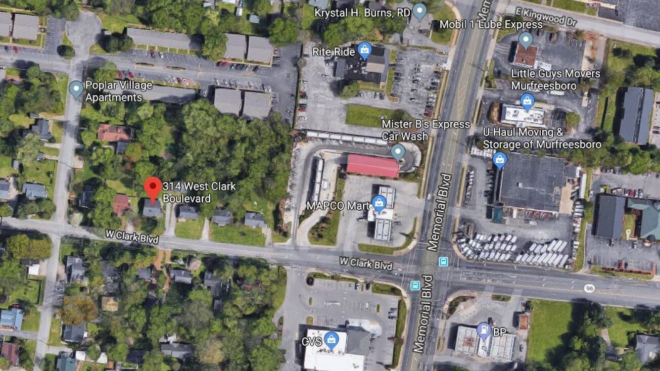 214, 310, 312 & 314 W. Clark Blvd, Murfreesboro, TN 37129 Land for