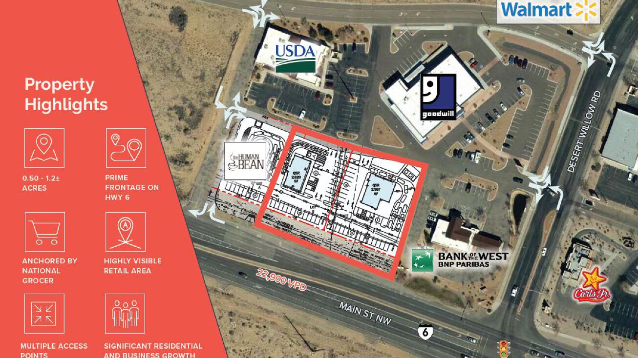 Los Lunas, NM, Los Lunas, NM 87031 Land for Sale Retail Pad Sites