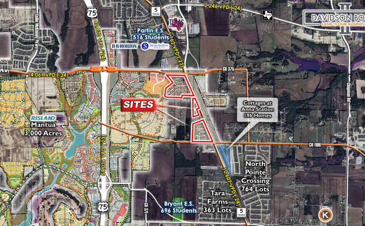 Pictures of Land property located at SWQ - Hwy. 5 & F.M. 375, Van Alstyne, TX 75495 for sales - image #1