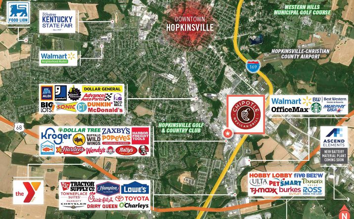 Pictures of Retail property located at 3100 Fort Campbell Blvd, Hopkinsville, KY 42240 for comps - image #1