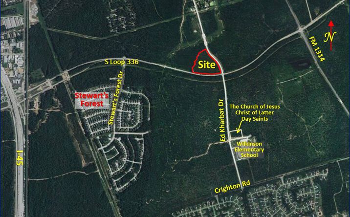 Pictures of Land property located at NWC of S. Loop 336 @ Ed Kharbat Dr., Conroe, TX 77301 for sales - image #1