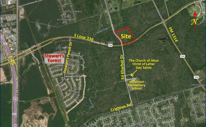 Pictures of Land property located at NEC of S. Loop 336 @ Ed Kharbat Dr., Conroe, TX 77301 for sales - image #1