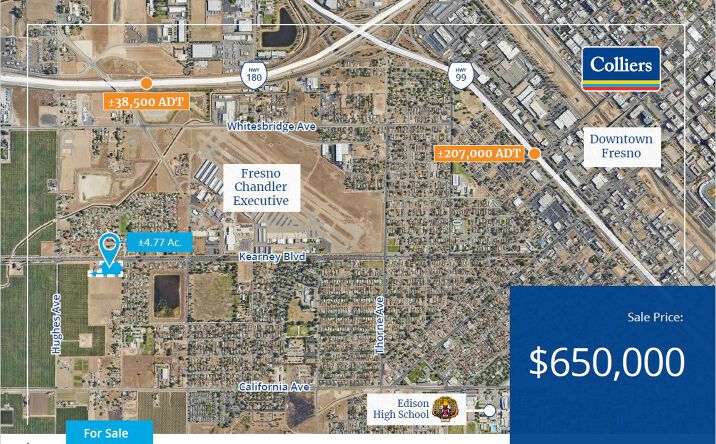 Pictures of Land property located at SWC Kearney Blvd. & Crystal Ave, Fresno, CA 93706 for sales - image #1