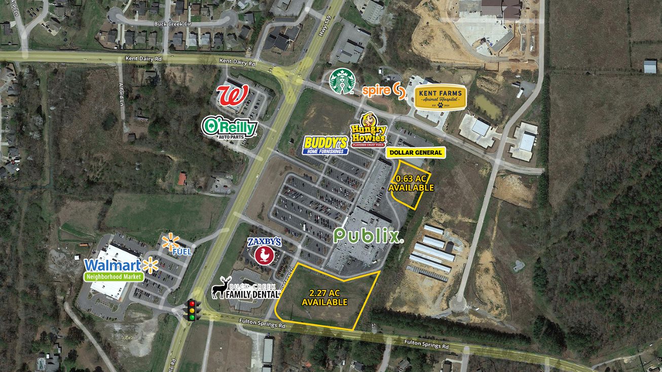 Fulton Springs Rd, Alabaster, AL 35007 Land for Sale Two Publix