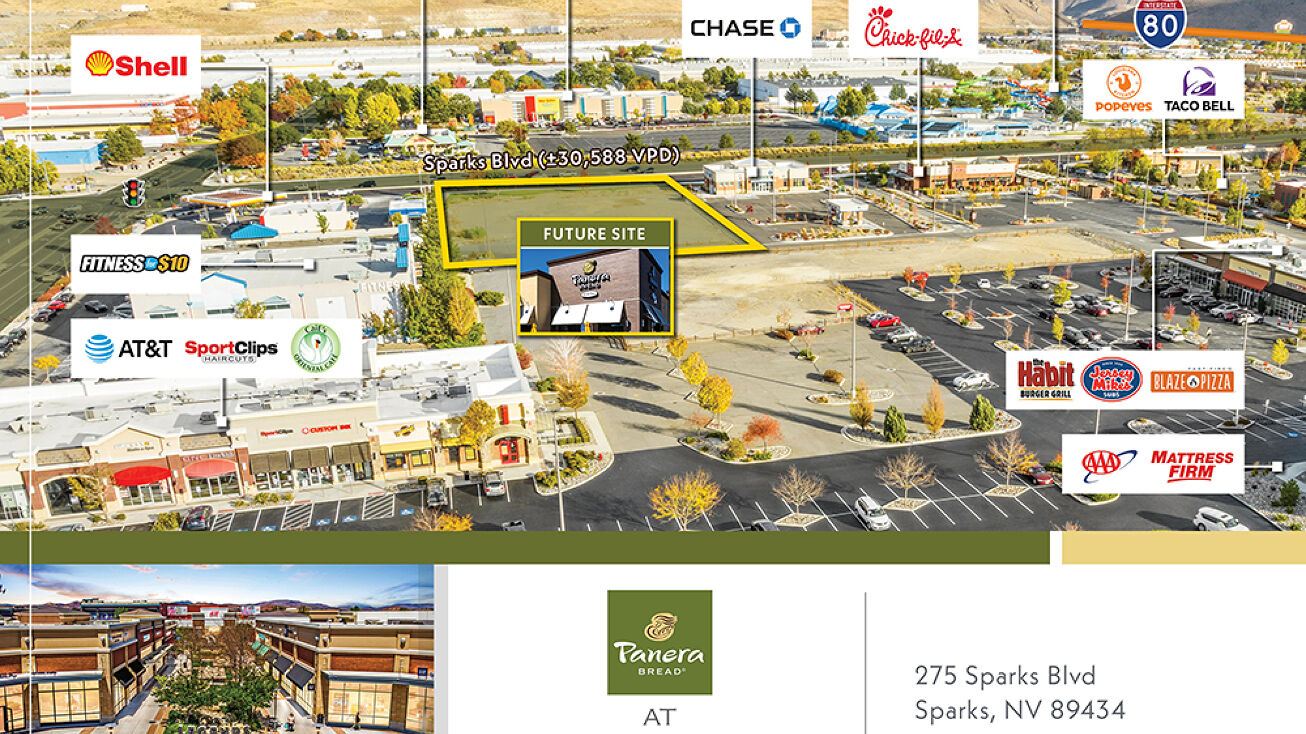 275 Sparks Blvd, Sparks, NV 89434 Retail Property for Sale Panera