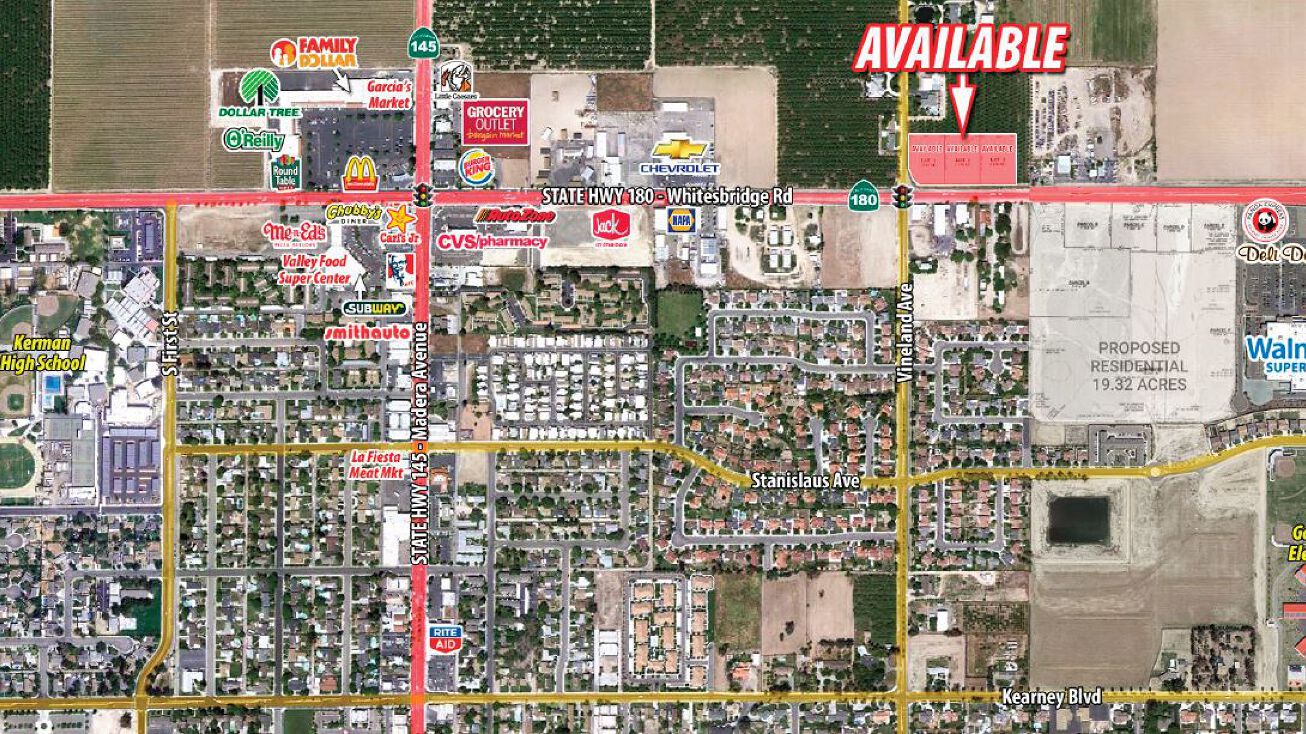 W Whitesbridge Ave, Kerman, CA 93630 Land for Sale HIGHWAY 180