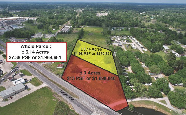 Pictures of Land property located at 11126 Airline Hwy, Gonzales, LA 70737 for sales - image #1