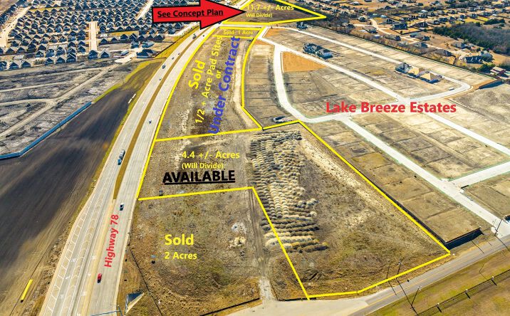 Pictures of Land property located at Southwest quadrant of State Highway 78, Lavon, TX 75166 for sales - image #1