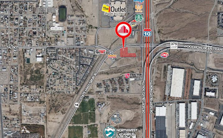 Pictures of Land property located at SWQ I-10 & Woodrow Bean Transmountain Drive, El Paso, TX 79932 for sales - image #1
