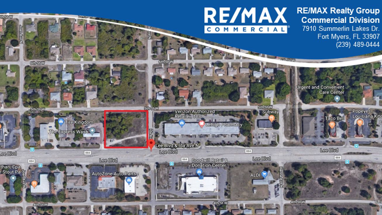 Pictures of Land property located at Lee Blvd.  &  Ida Ave., Lehigh Acres, FL 33971 for sales - image #1