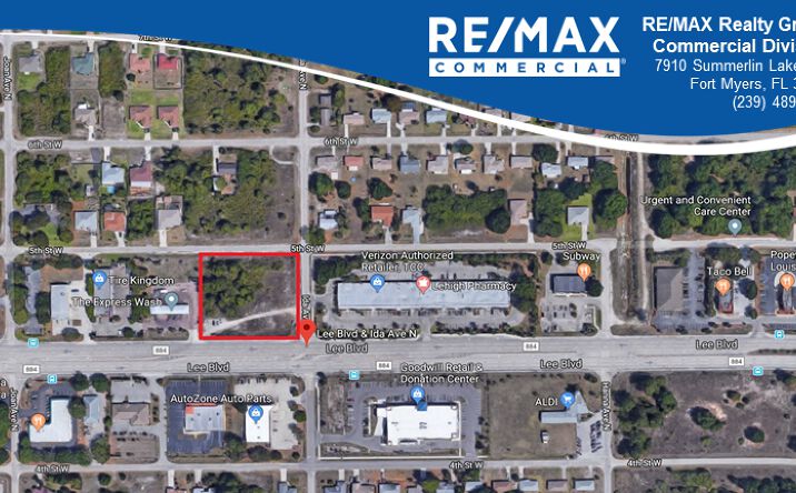 Pictures of Land property located at Lee Blvd.  &  Ida Ave., Lehigh Acres, FL 33971 for sales - image #1