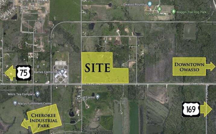 Pictures of Land property located at NEC 76th Street North & North Memorial Drive, Owasso, OK 74055 for sales - image #1