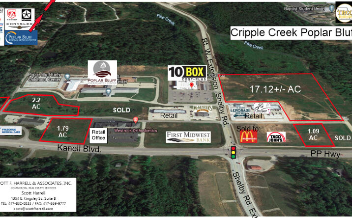 Pictures of Land property located at PP hwy (kanell blvd.) & shelby rd, Poplar Bluff, MO 63901 for sales - image #1