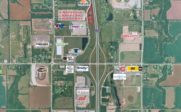 Pictures of Land property located at NW/c of I-135 & 77th St. N, Park City, KS 67147 for sales - image #1