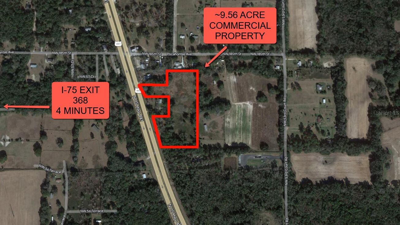 18445 N US Hwy 441, Reddick, FL 32686 Land for Sale 9.56 Acres