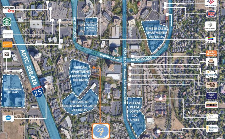 Pictures of Retail property located at 5325 S Valentia Way, Greenwood Village, CO 80111 for comps - image #1