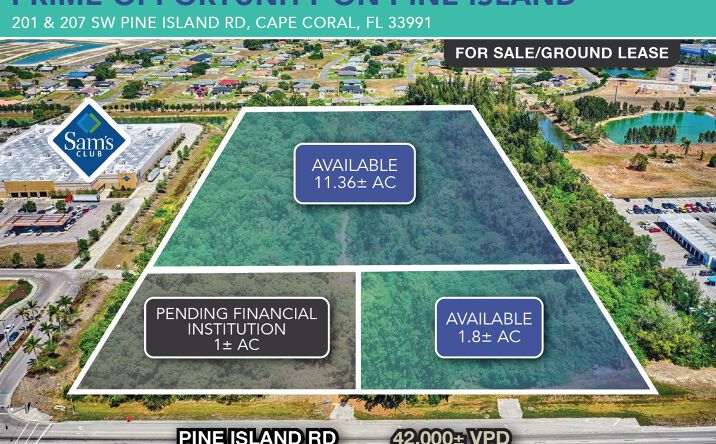 Pictures of Land property located at 201 & 207 SW Pine Island Rd, Cape Coral, FL 33991 for sales - image #1