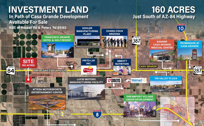 Pictures of Land property located at NEC of Russel Rd & Peters Rd, Casa Grande, AZ 85193 for sales - image #1