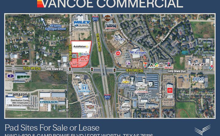 Pictures of Land property located at NWC of I-820 & Camp Bowie Blvd, Fort Worth, TX 76116 for sales - image #1